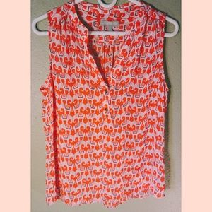BR Sleeveless V Neck Blouse NWOT
